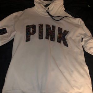 PINK white pullover